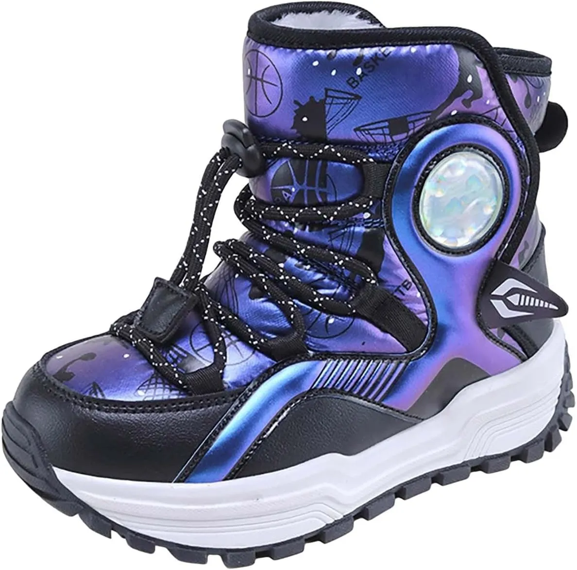 Boys Snow Boots Winter aterproof Slip esistant Thicken Bottom Cold Weather Warm Snow Shoes for Little/Big Kid