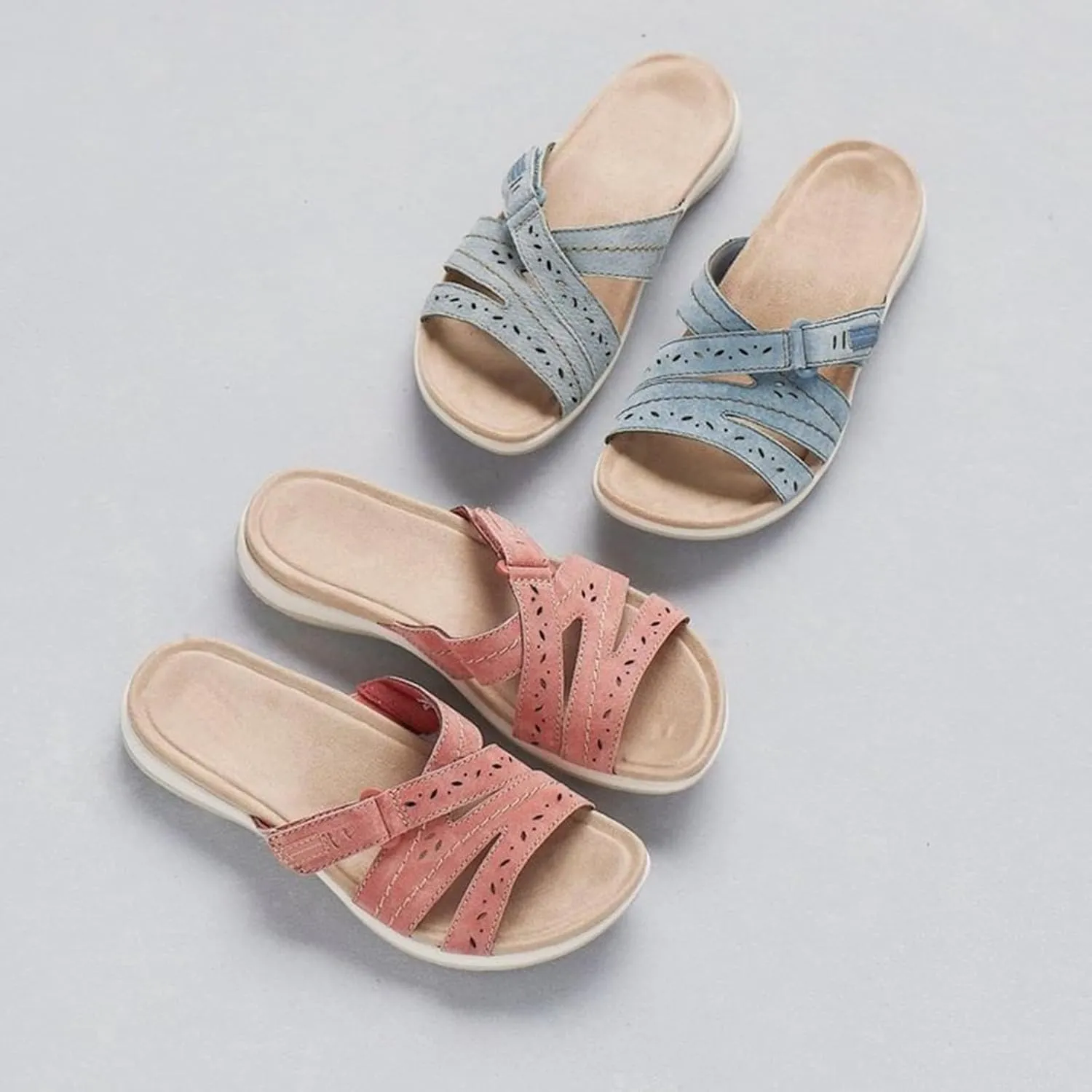 Cathalem Sandals for Women 2024 Orthopedic Sandals Comfortable Summer Walking Plantar Fasciitis Sandals with Arch Support