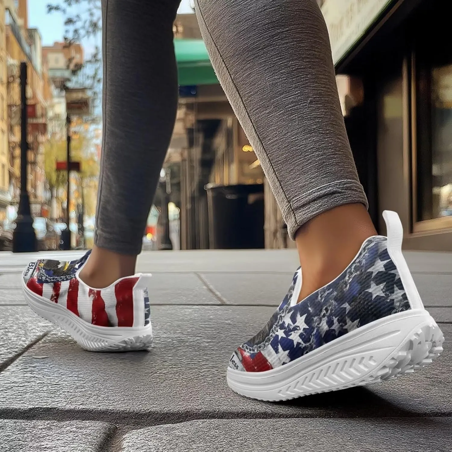 Forchrinse Womens Platform Shoes Casual Wedges Shoes Fashion Low Top Walking Sneakers Comfortable Slip on Platform Shoe