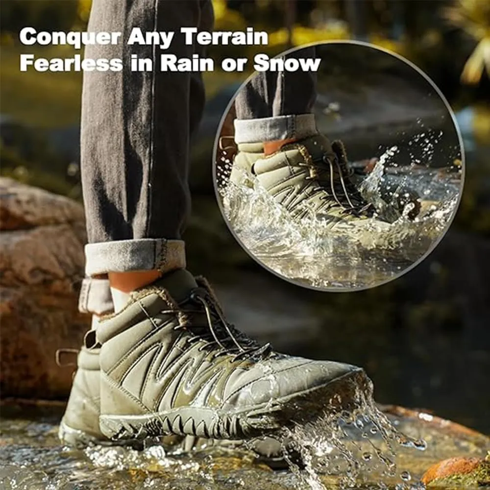 Giltpeak Waterproof Winter Barefoot Shoes, Hiking Boots Pro Non-Slip Waterproof Winter, Mens Womens Winter Barefoot