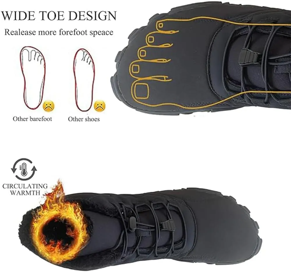 Giltpeak Waterproof Winter Barefoot Shoes, Hiking Boots Pro Non-Slip Waterproof Winter, Mens Womens Winter Barefoot