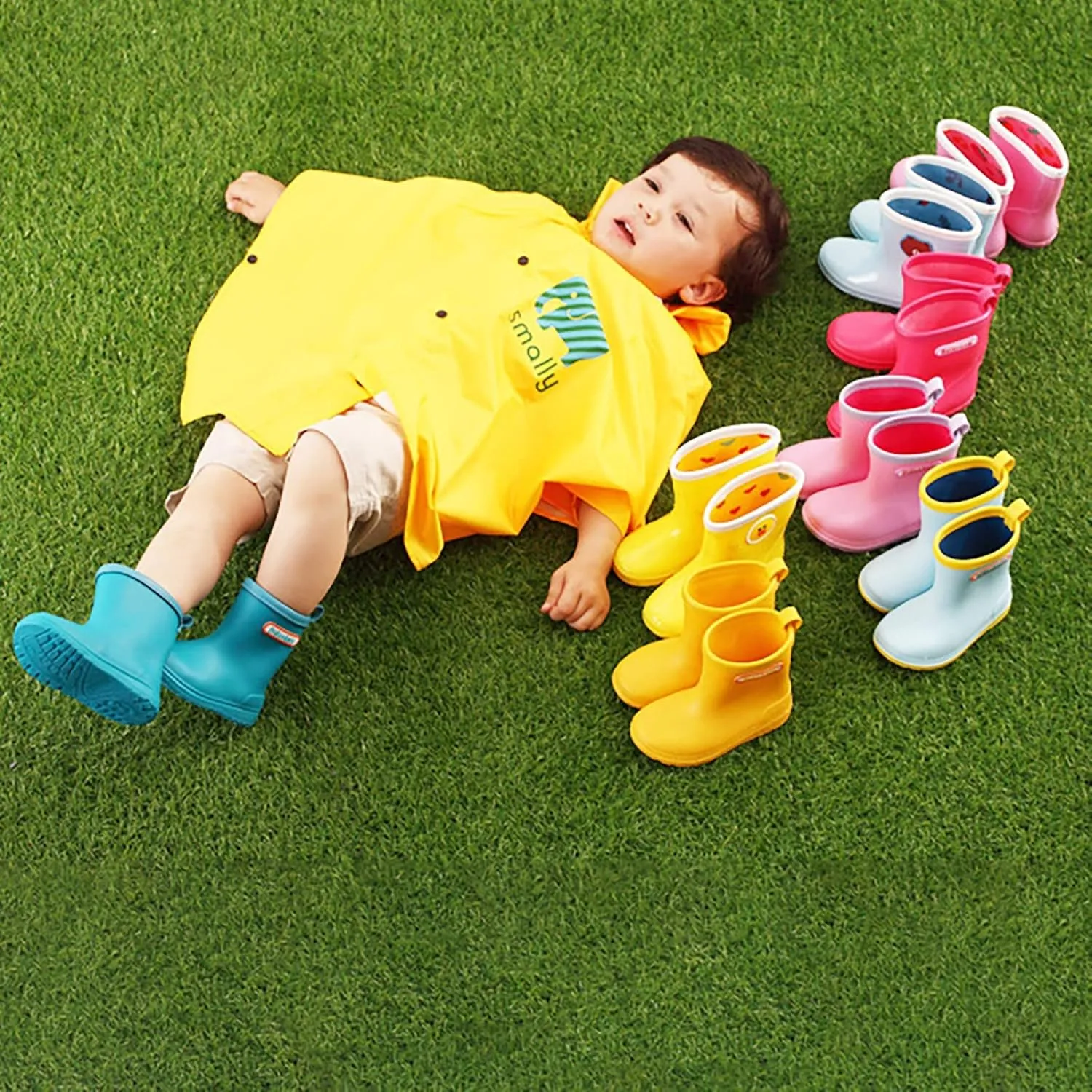 IWIHMIV Toddler Waterproof Shoes Infant Rain Boots Rain Boots Girls Kids Rain Boots for Boys Girls Waterproof Toddler Rain Boots