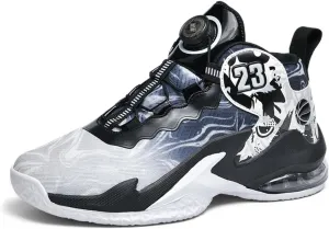 Men's Breathable Mesh Lace Up Basketball Shoes Fashion High-Top Non-Slip Sneakers Casual Gym Sports Tennis Jogging Shoes