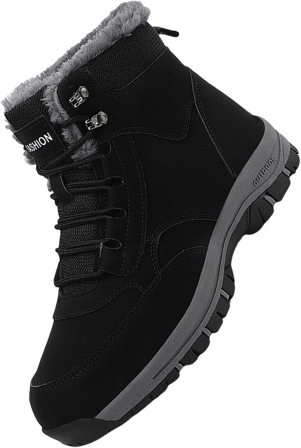 Men's Work Boots Soft Toe Hiking Sneakers Warm Fur Lined Womens Workout Shoes Winter Winter Backpacking Snow Botas Warm Water Hike Grounded Footwear