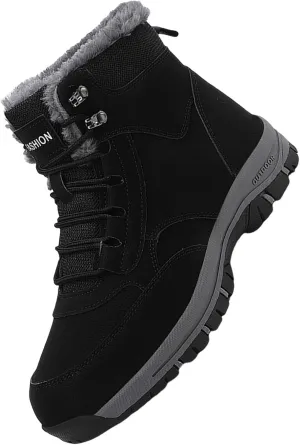 Men's Work Boots Soft Toe Hiking Sneakers Warm Fur Lined Womens Workout Shoes Winter Winter Backpacking Snow Botas Warm Water Hike Grounded Footwear