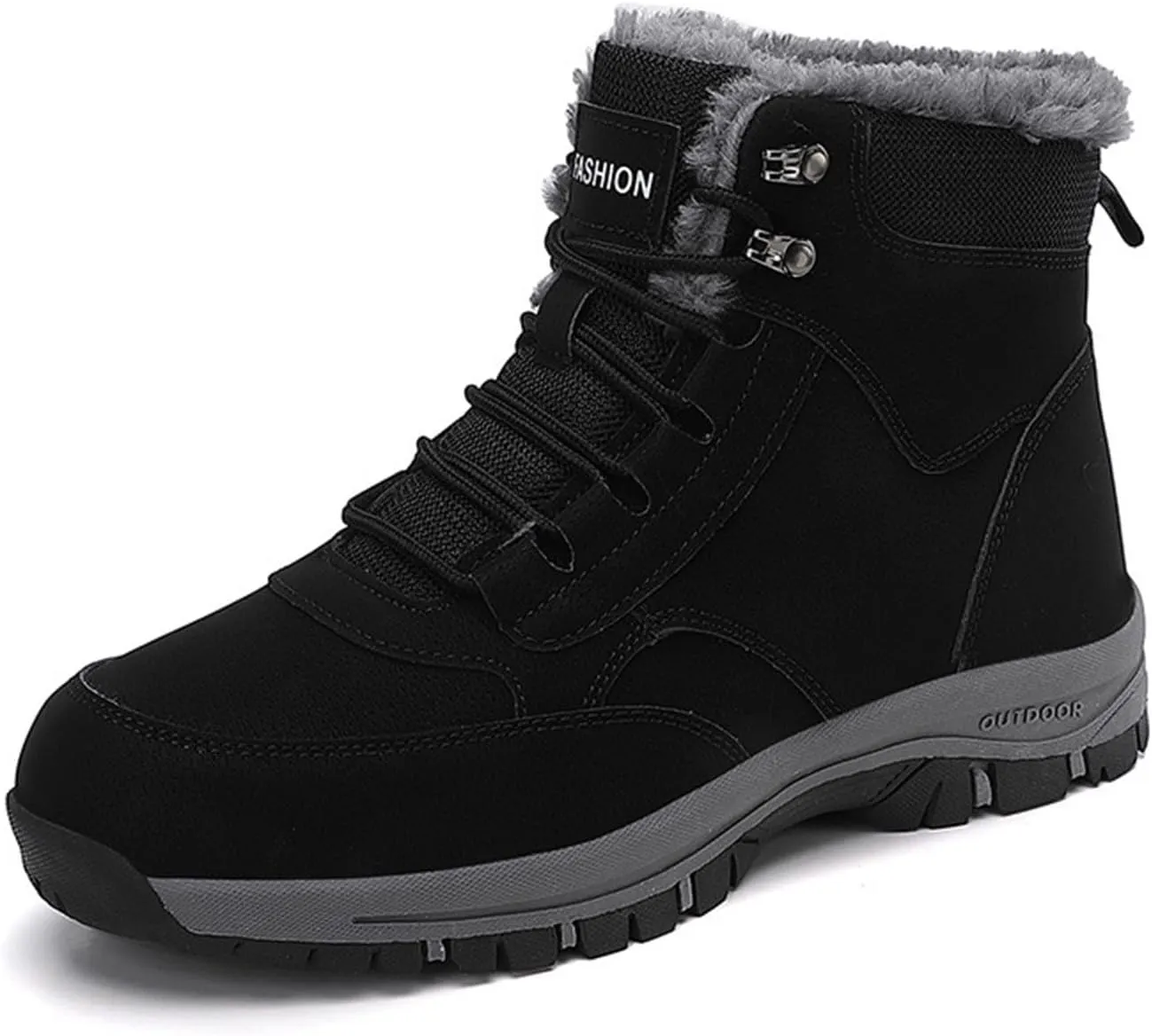 Men's Work Boots Soft Toe Hiking Sneakers Warm Fur Lined Womens Workout Shoes Winter Winter Backpacking Snow Botas Warm Water Hike Grounded Footwear