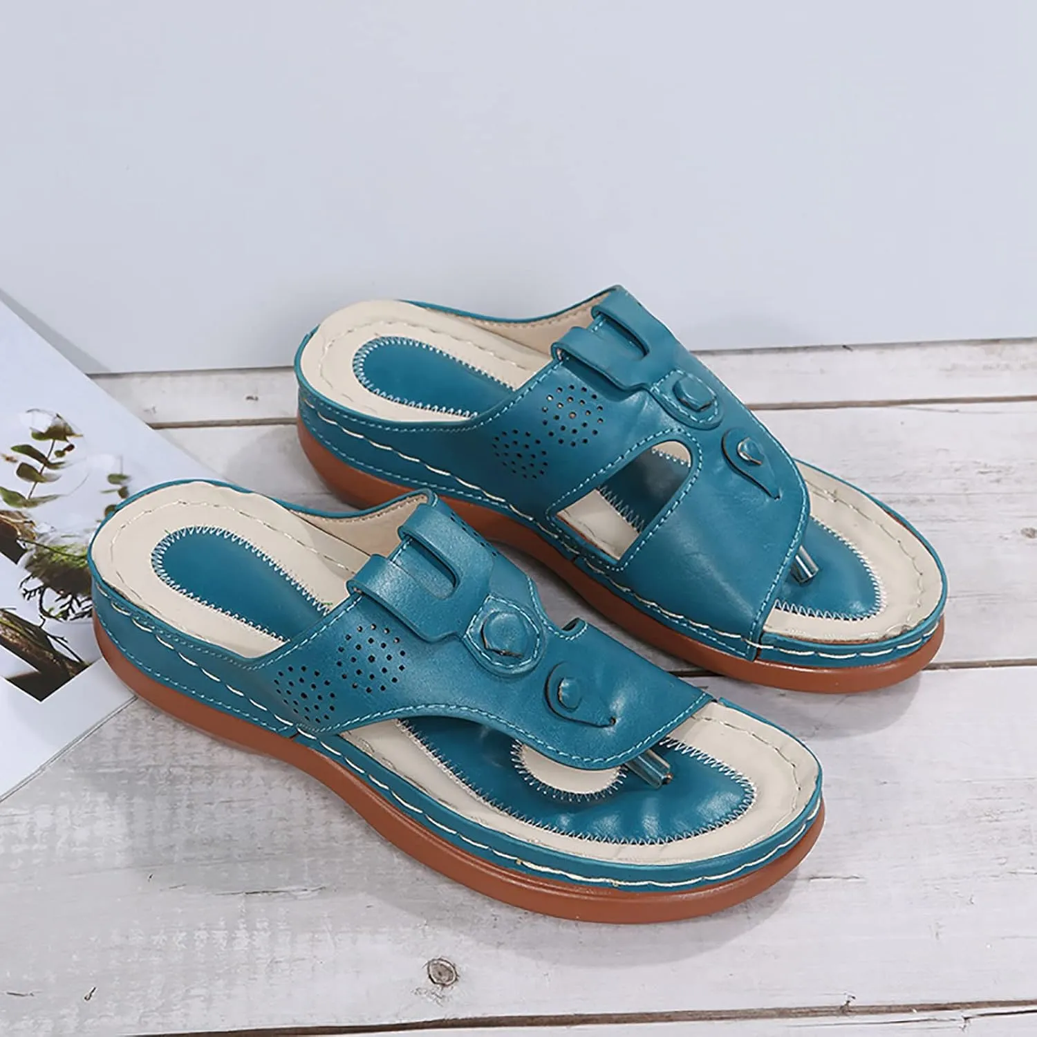Orthopedic Sandals for Women Cushion Orthopedic Flip Flops Women Sandals for Women Dressy Summer Heel Orthotic Ladies Dress Sandals Low Heel Orthopedic Arch Support Sandals for Women 2025