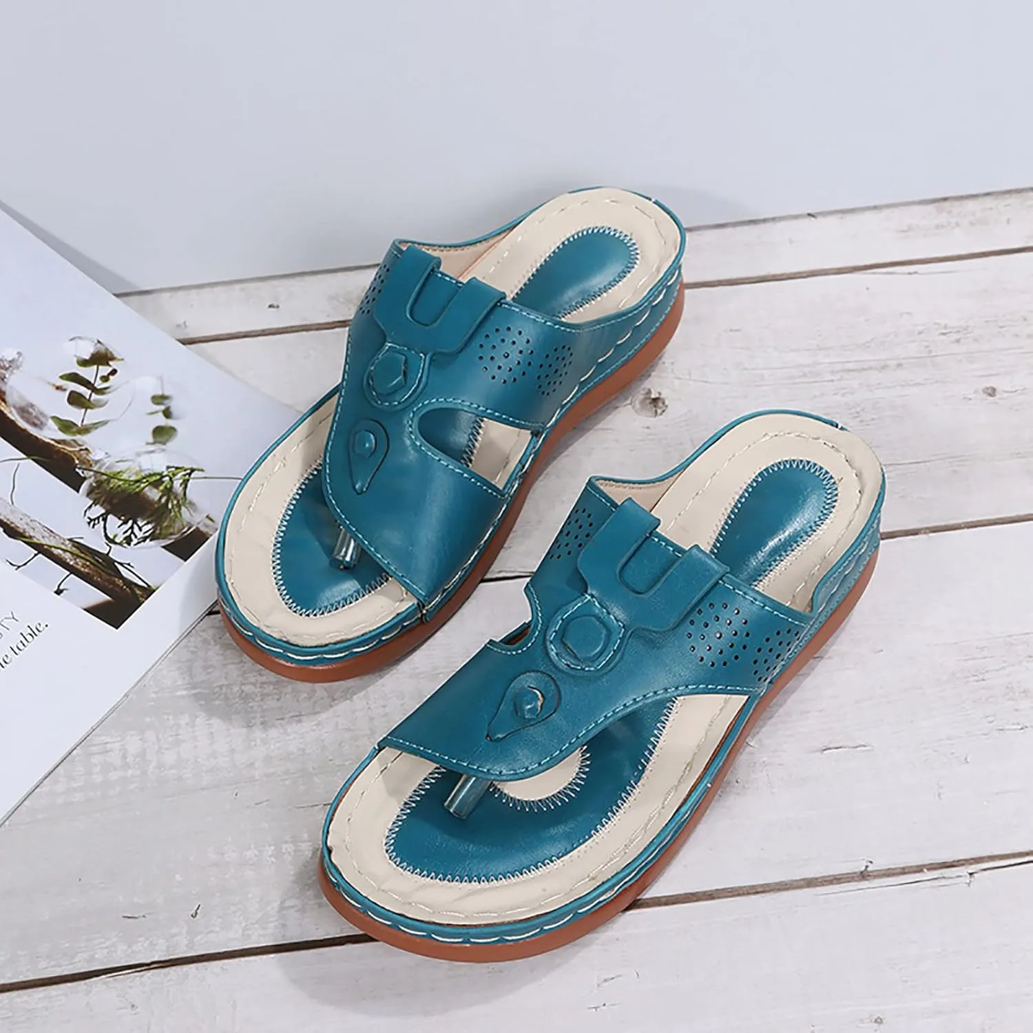 Orthopedic Sandals for Women Cushion Orthopedic Flip Flops Women Sandals for Women Dressy Summer Heel Orthotic Ladies Dress Sandals Low Heel Orthopedic Arch Support Sandals for Women 2025