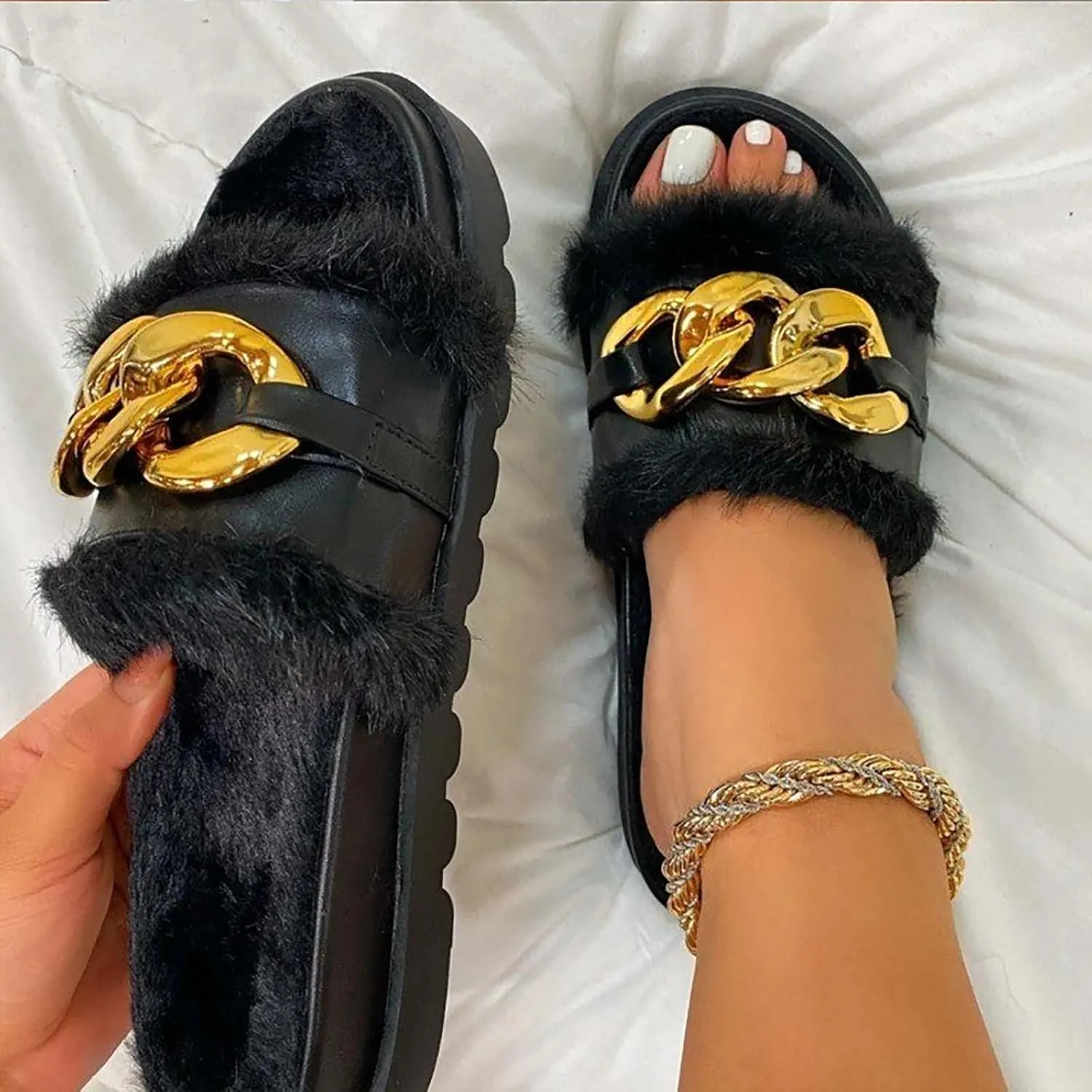 Orthopedic Sandals for Women Wide Width Orthopedic Recovery Slides Thick Cushion Platform Adjustable Straps Non Slip Sole Beach Walking Summer Flip Flops for Women