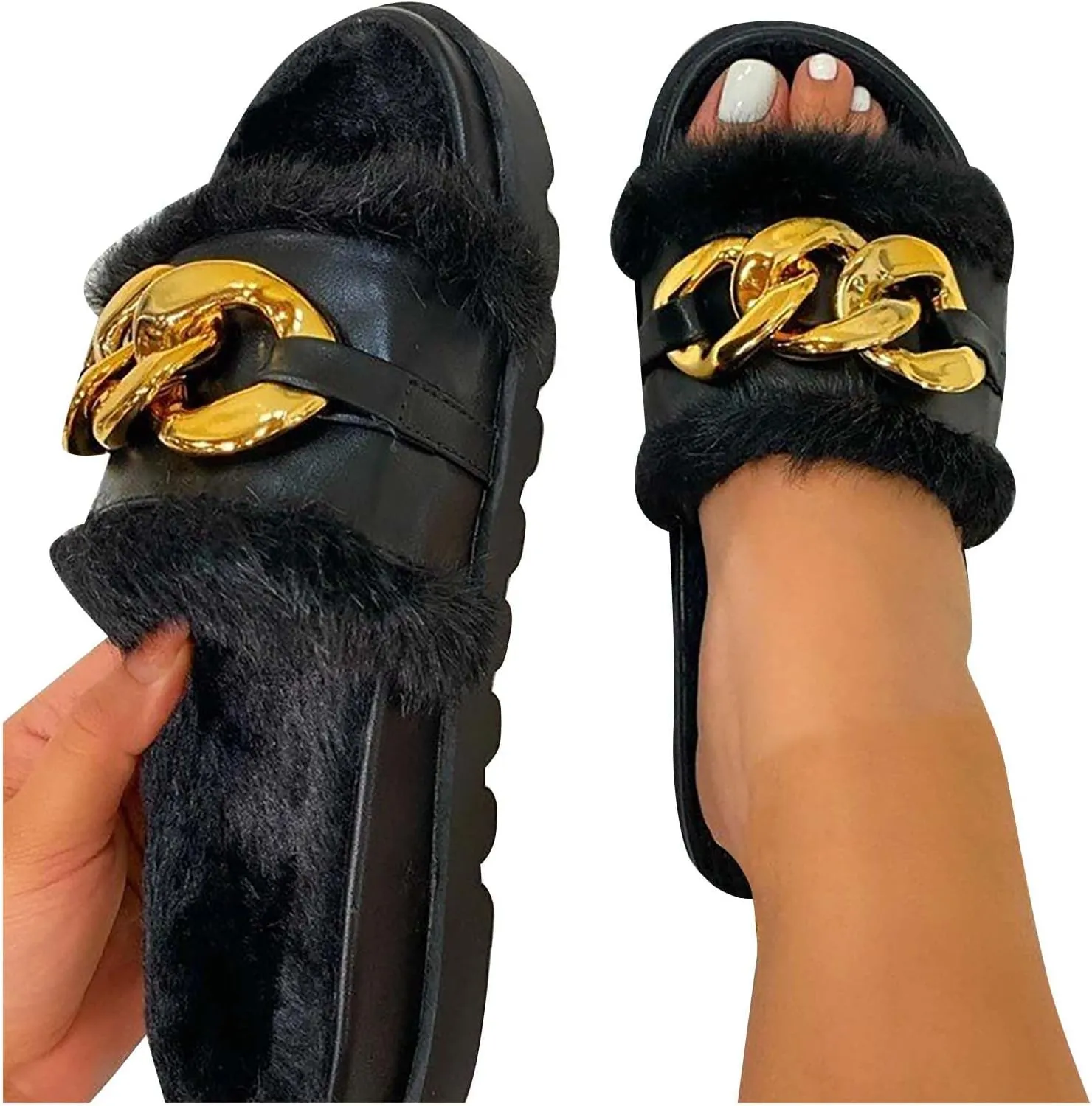 Orthopedic Sandals for Women Wide Width Orthopedic Recovery Slides Thick Cushion Platform Adjustable Straps Non Slip Sole Beach Walking Summer Flip Flops for Women