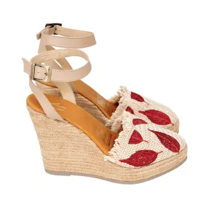 Silvia Cobos Espadrille Wedges Silvia Cobos  Son Burgundy