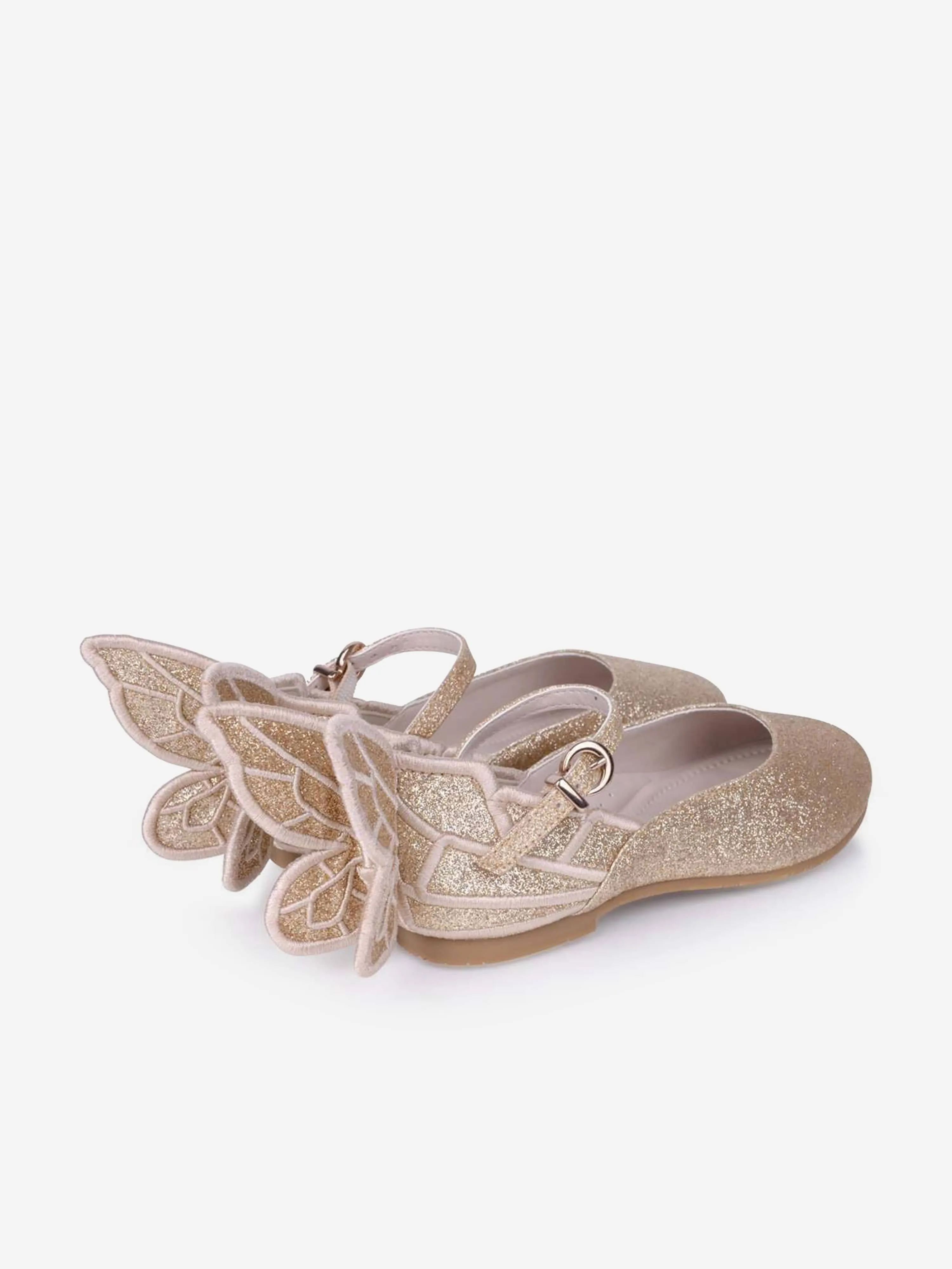 Sophia Webster Girls Glitter Embroidered Shoes