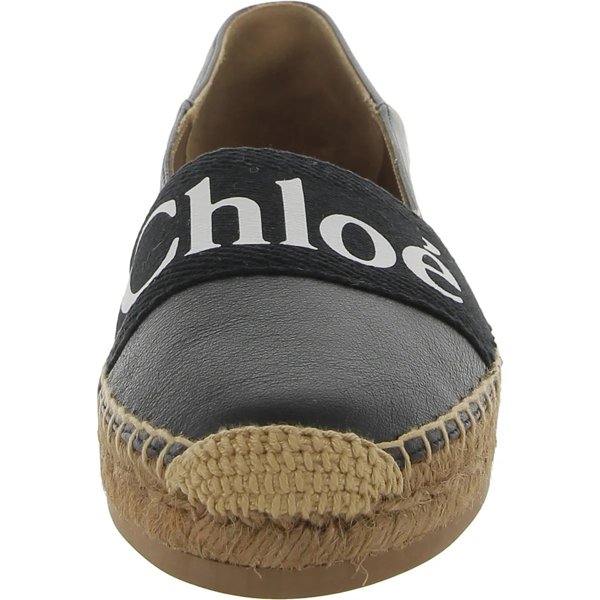 WOODY Womens Leather Flat Espadrilles
